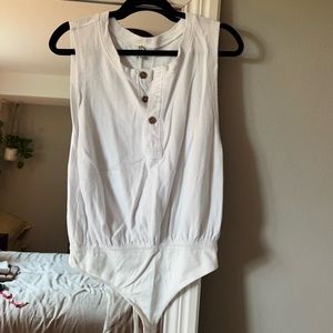 Free People Waffle Knit Bodysuit - Size Small